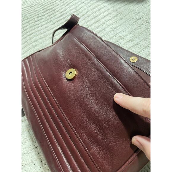 VTG Etienne Aigner Crossbody Shoulder Saddle Bag Purse Leather Red - Picture 12 of 13